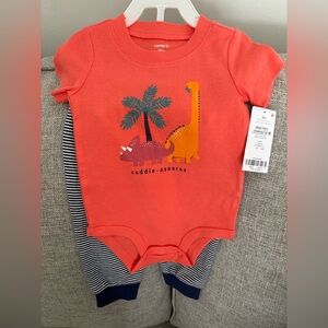 Carters 9 months palm dinosaur baby outfit